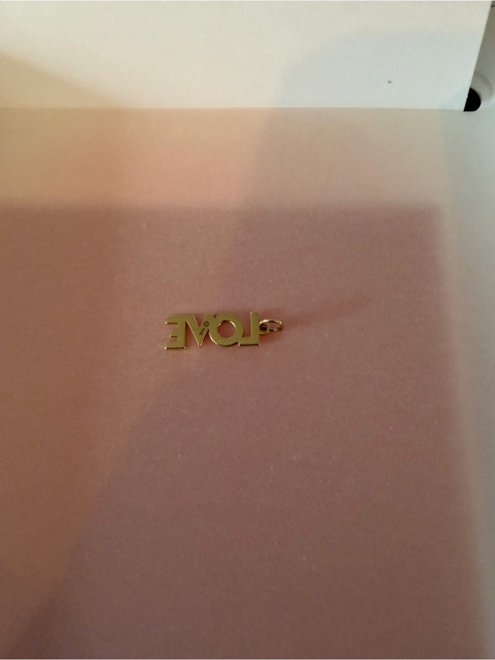 14K Yellow Gold Mejuri Love Pendant - Picture 5 of 7